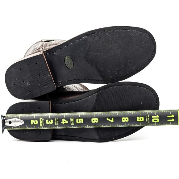 Redhead Men Brown Leather Western Cowboy Pull on Boots size 7.5 - Picture 5 of 7